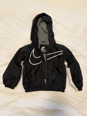 Toddler 2T Nike Black and White Hooded Windbreaker Jacket